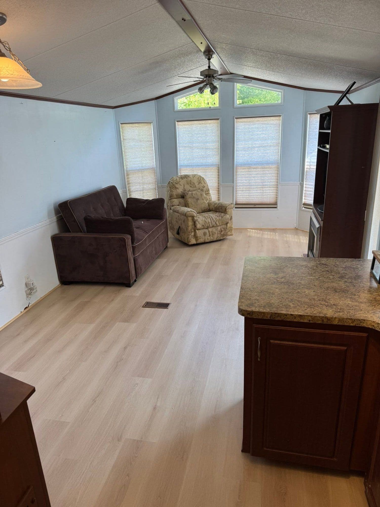 Freshly finished interior living space